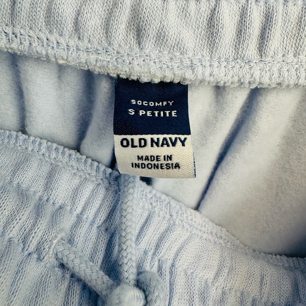 NWT Old Navy High-Waisted SoComfy Wide-Leg Sweatpants Light Blue & White Size SP - Picture 10 of 12